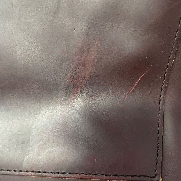 Portland Leather Goods Brown Distressed Cognac Leather Open Tote Bag One Size - Picture 2 of 5